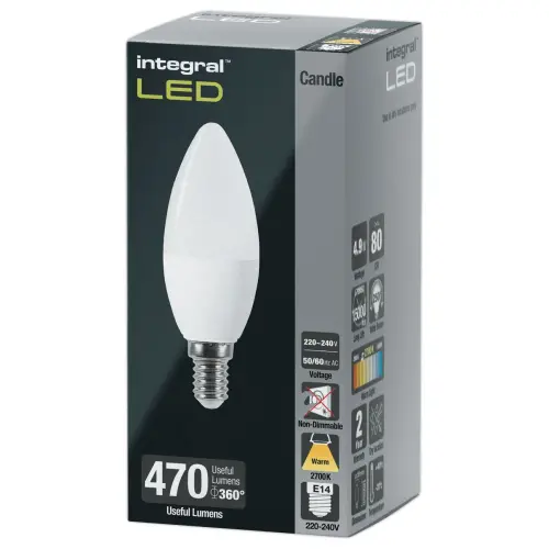 LED-vlamlamp E14 5,5W 470LM 2700K opaal