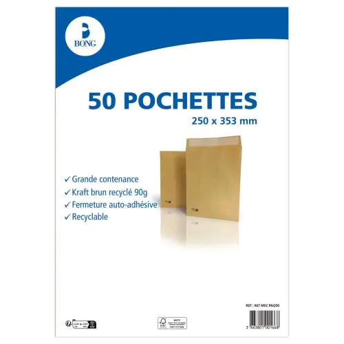 50 kraftzakken 90gr - 250x353 mm