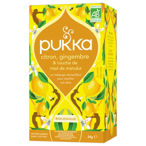 20 Pukka citroen gember honing infusie zakjes