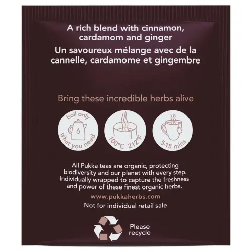 20 sachets zwarte thee Pukka originele bio Chai