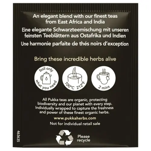 20 Pukka biologische elegante Engelse ontbijtthee in zakjes