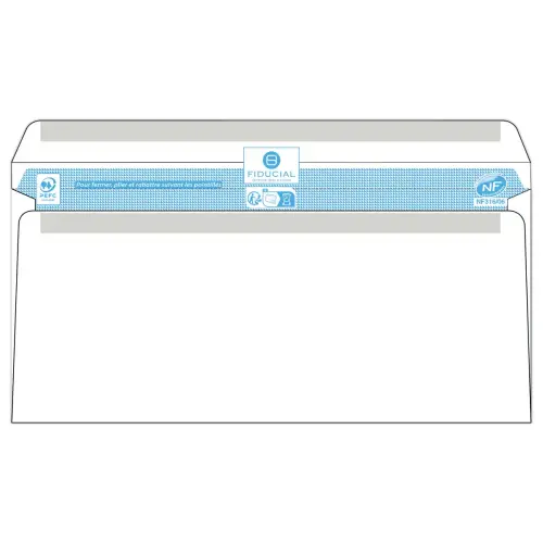 500 witte enveloppen 110x220 80 gr zelfklevend Fiducial