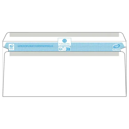 500 witte enveloppen 110x220 fen 45x100 80gr zelfklevend Fiducial