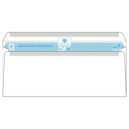 500  witte enveloppen 110x220 fen 35x100 80gr zelfklevend Fiducial 