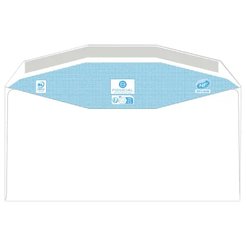 1000 witte enveloppen MSPA 115x225 venster 45x100 80gr gecoat Fiducial