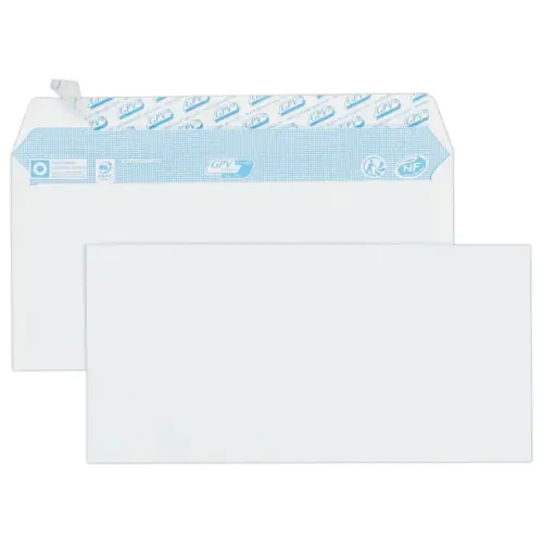 100 Witte enveloppen DL 110x220 - 80g - siliconenband - GPV EVERY DAY