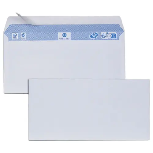 500  witte enveloppen 110x220 - 80g - siliconenband - FIDUCIAL 