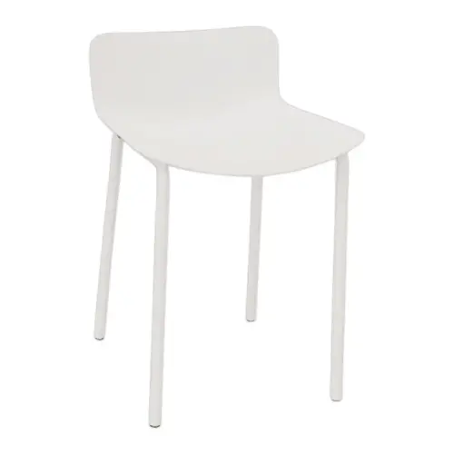 Tabouret POPP met lage rugleuning wit H60 