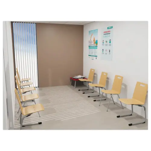 Stoel GALLA AST hout / aluminium gemonteerd