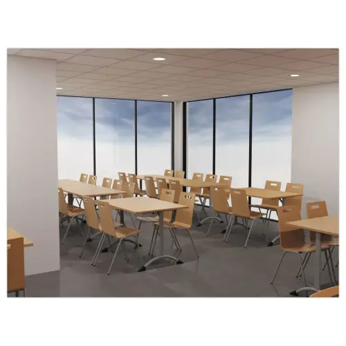 Stoel NINA - houten schaal Blueprotech® Classic C1 - epoxy aluminium