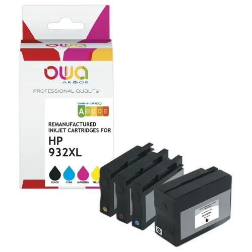 Pack cartridges zwart + 3 kleuren OWA K10306OW compatibel HP