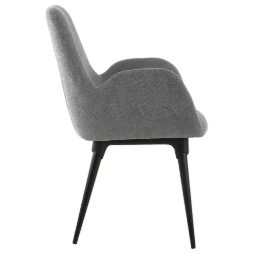 2 Stoelen Grijs stof 4 metalen poten gemonteerd