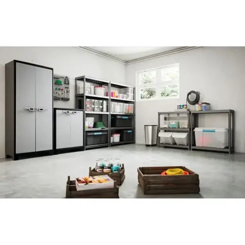 Plank L 75 cm met 5 schappen zwart 