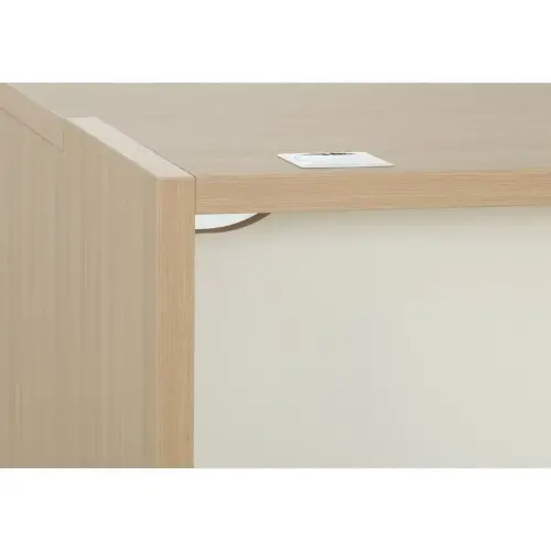 Rechthoekig bureau BARI L180 cm eik en wit gemonteerd