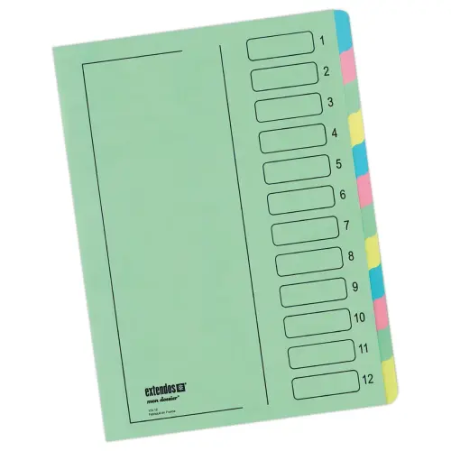 Niet-elastische sorter - versterkte uitrekrug - 12 compartimenten 