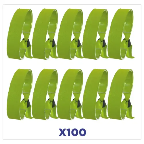 100  groene stoffen armbanden 