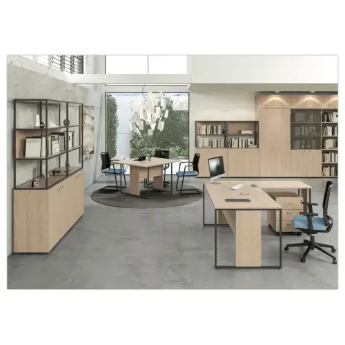 Bureau BELGRADE 140 x 80 wit met witte poten gemonteerd