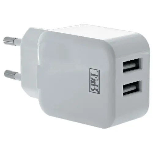 USB-A 12W 2-poorts netadapter 
