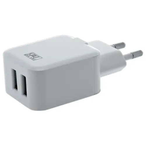 USB-A 12W 2-poorts netadapter 