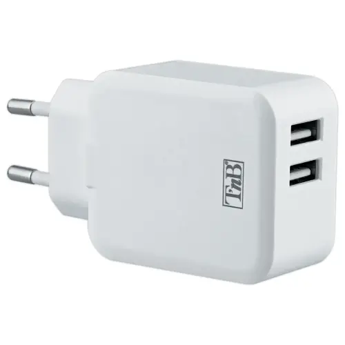 USB-A 24W 2-poorts netadapter 