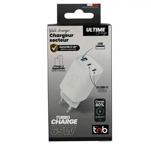 USB-oplader met 3 poorten 65W