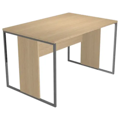 Bureau BELGRADE 160 x 80 eik met antraciet poten gemonteerd 