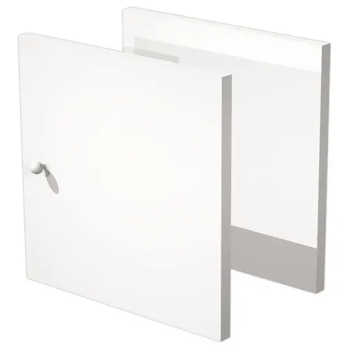 2 Witte deuren voor de gemonteerde MAXICOLOR opbergkasten