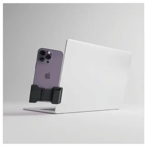 Phoneside One - smartphonehouder voor computerscherm Zwart