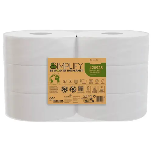 6 Maxi Jumbo toiletpapierrollen
