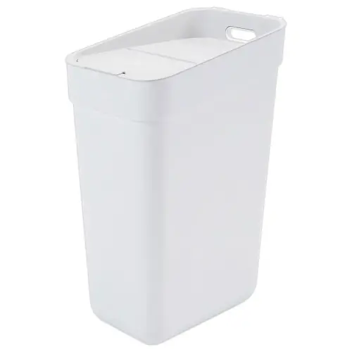 Afvalbak voor gescheiden afval, klaar om te verzamelen, 30l - wit/grijs