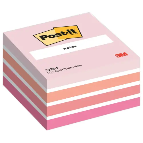 POST-IT&reg; Kubusblok memoblaadjes Light Plaisir 76x76mm - 450 blaadjes 