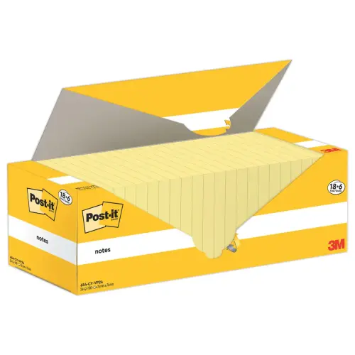 024 Herpositioneerbare memoblaadjes (18 blokken + 6 gratis) - 100 blaadjes - 76 x 76 mm - POST-IT 