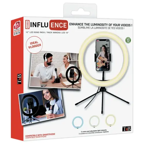 LED-ring 10" voor smartphone T'NB zwart 