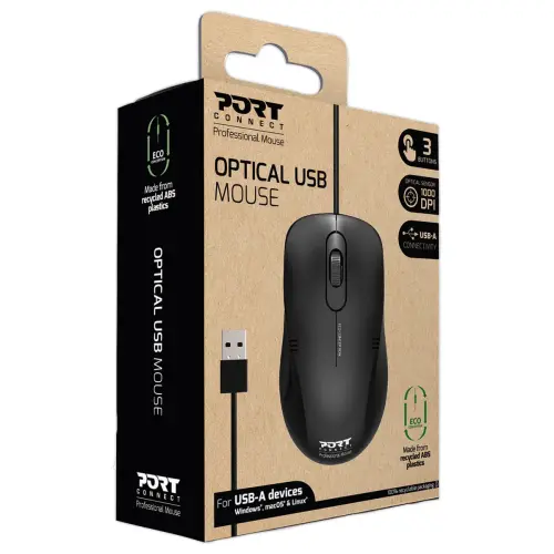 Optische pro USB-muis zwart 