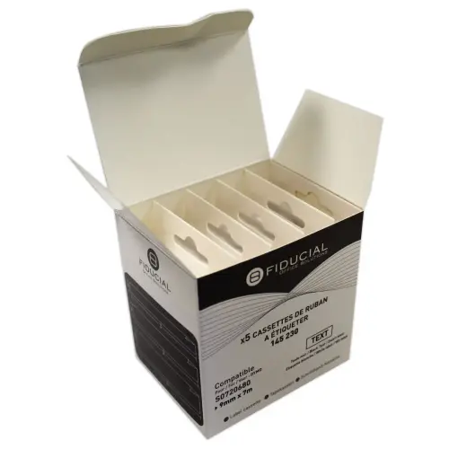 5  rolletjes linten D1 9mmx7m zwart/wit compatibel met DYMO S0720680 