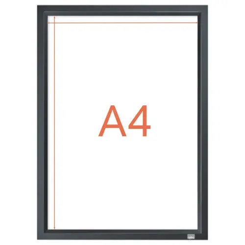 Klever A4 affichehouder Nobo - zwart