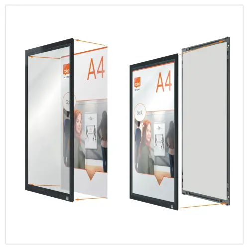 Klever A4 affichehouder Nobo - zwart