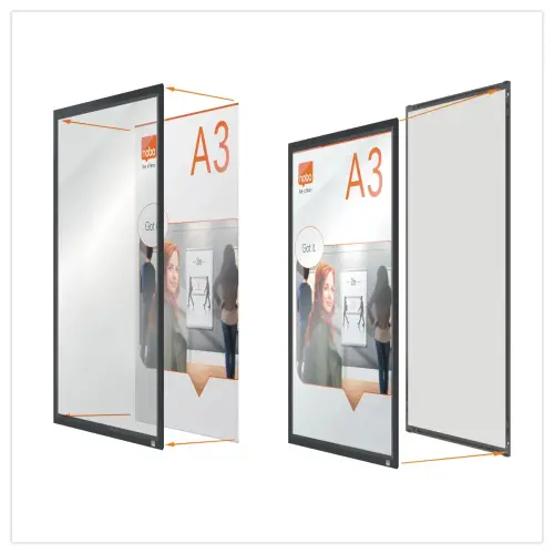 Klemclip voor A3 Nobo poster - zwart