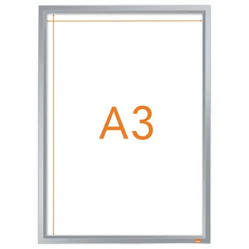 Klem voor affiches A3 Nobo - zilver