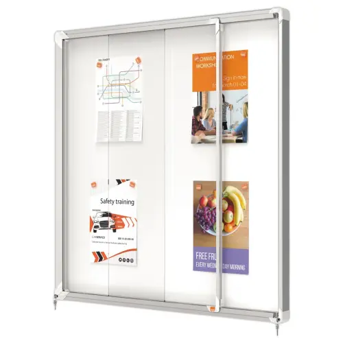 Premium Plus binnenvitrines - 12xA4- Nobo magn Wit