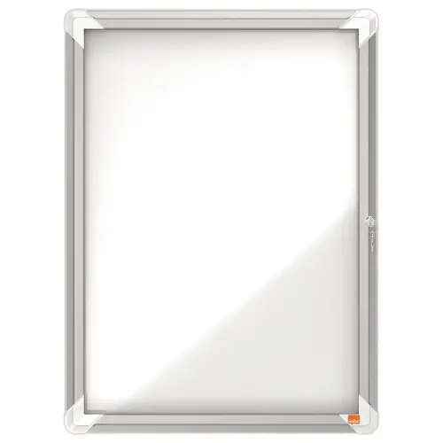 Buitenvitrine 4xA4 PREMIUM Plus Nobo magnetisch - Wit