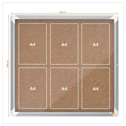 Magnetische vitrine voor binnen Nobo PREMIUM PLUS 6xA4 -liège