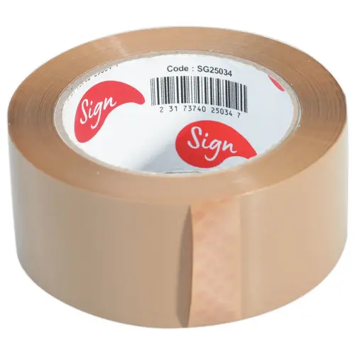 6  Rollen polypropyleen verpakkingsplakband havana -100 m x 48 mm 50 &micro; 