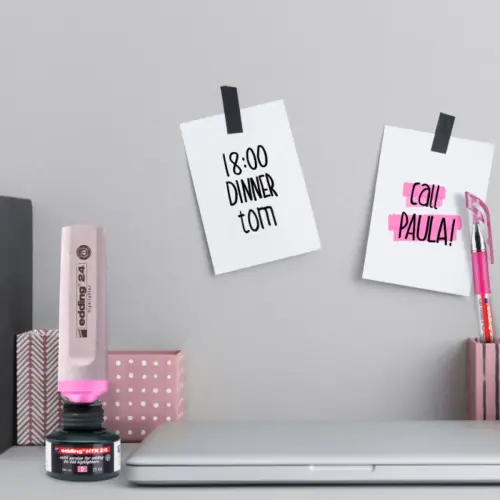 Oplaadbare markeerstift EDDING - Ecoline E24 - Roze