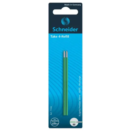 2 navullingen voor vierkleurige pen "Take 4" groen