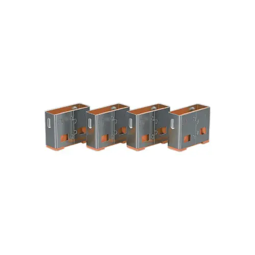 USB Type A-poortblokkeringssleutel - 4 sloten - Oranje - LINDY