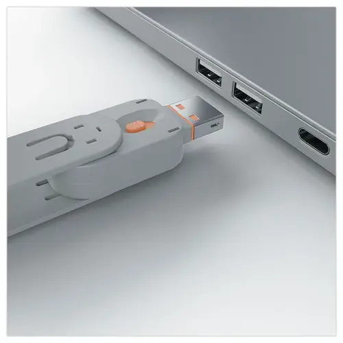 USB Type A-poortblokkeringssleutel - 4 sloten - Oranje - LINDY