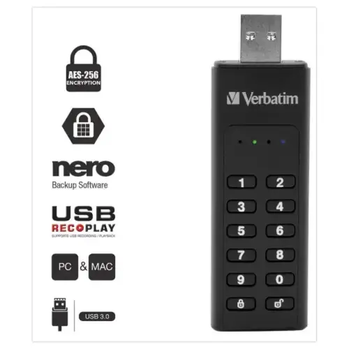 Verbatim 128GB USB 3.0 Versleutelde USB-stick 