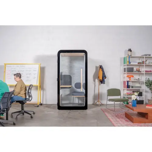 1-persoons akoestische cabine DESK bank - antraciet