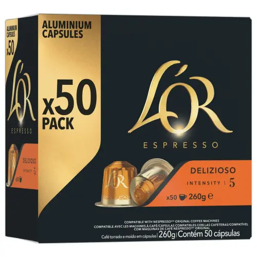 150 capsules koffie L'OR Espresso Delizioso